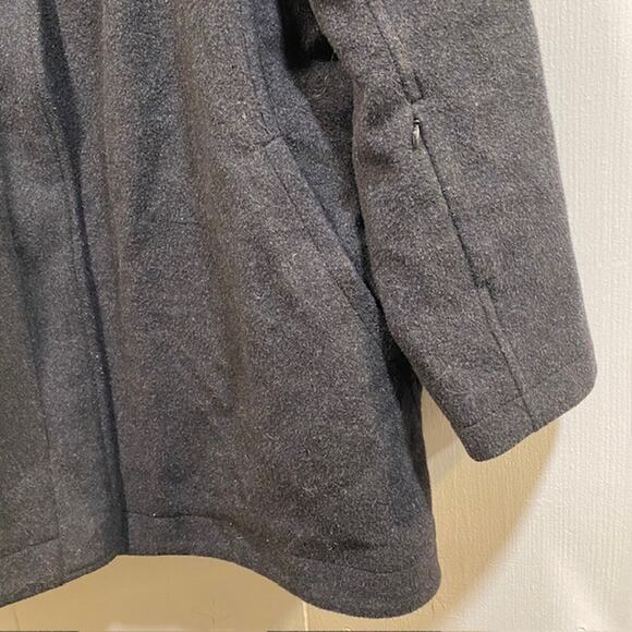 Vintage Pendleton Charcoal Gray Wool Lined Classic Campbell Pea Coat Women XL - Picture 9 of 13